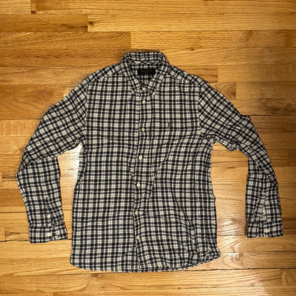 AllSaints Checkered Slim-Fit Flannel